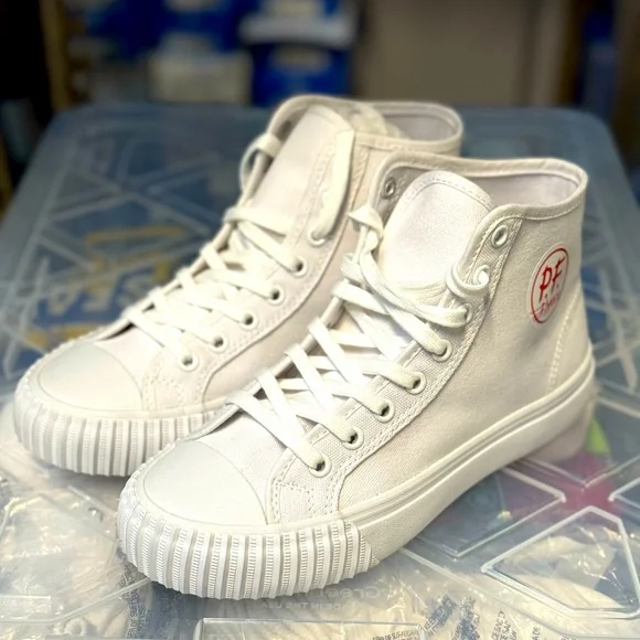 Canvas Sneaker Pf Flyers White High Tops PF Flyers Center Hi Made